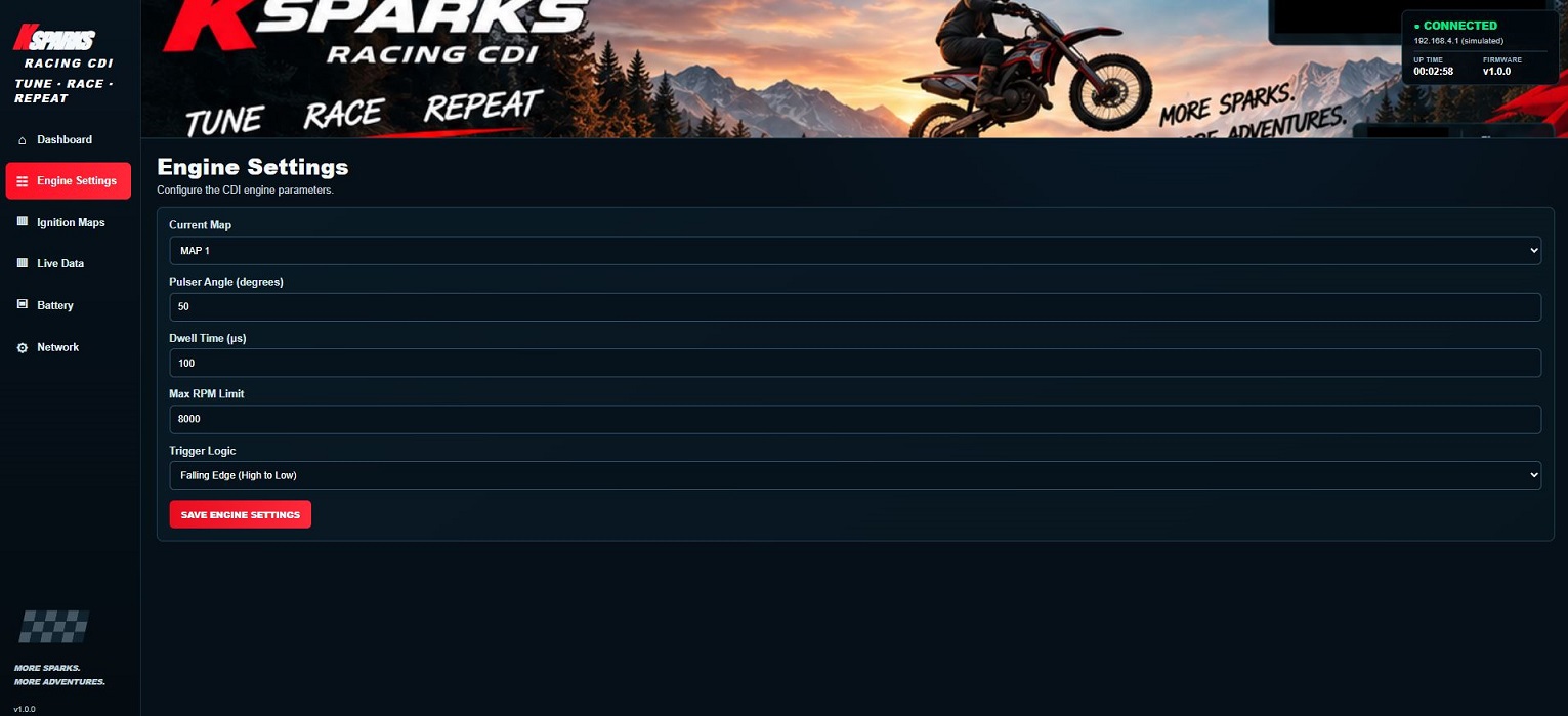 Engine settings